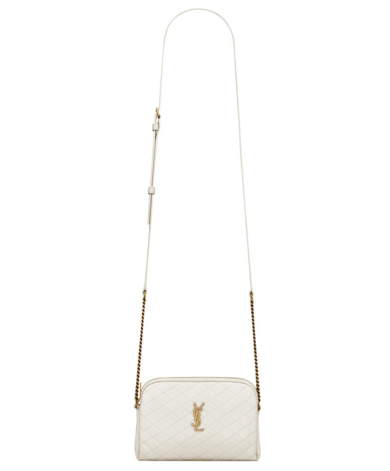 Saint Laurent Gaby Zipped Pouch In Quilted Lambskin